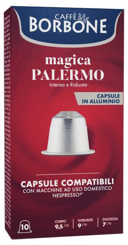 Caffe Borbone - Palermo Nespresso Capsules - 10 Aluminum Capsules/box
