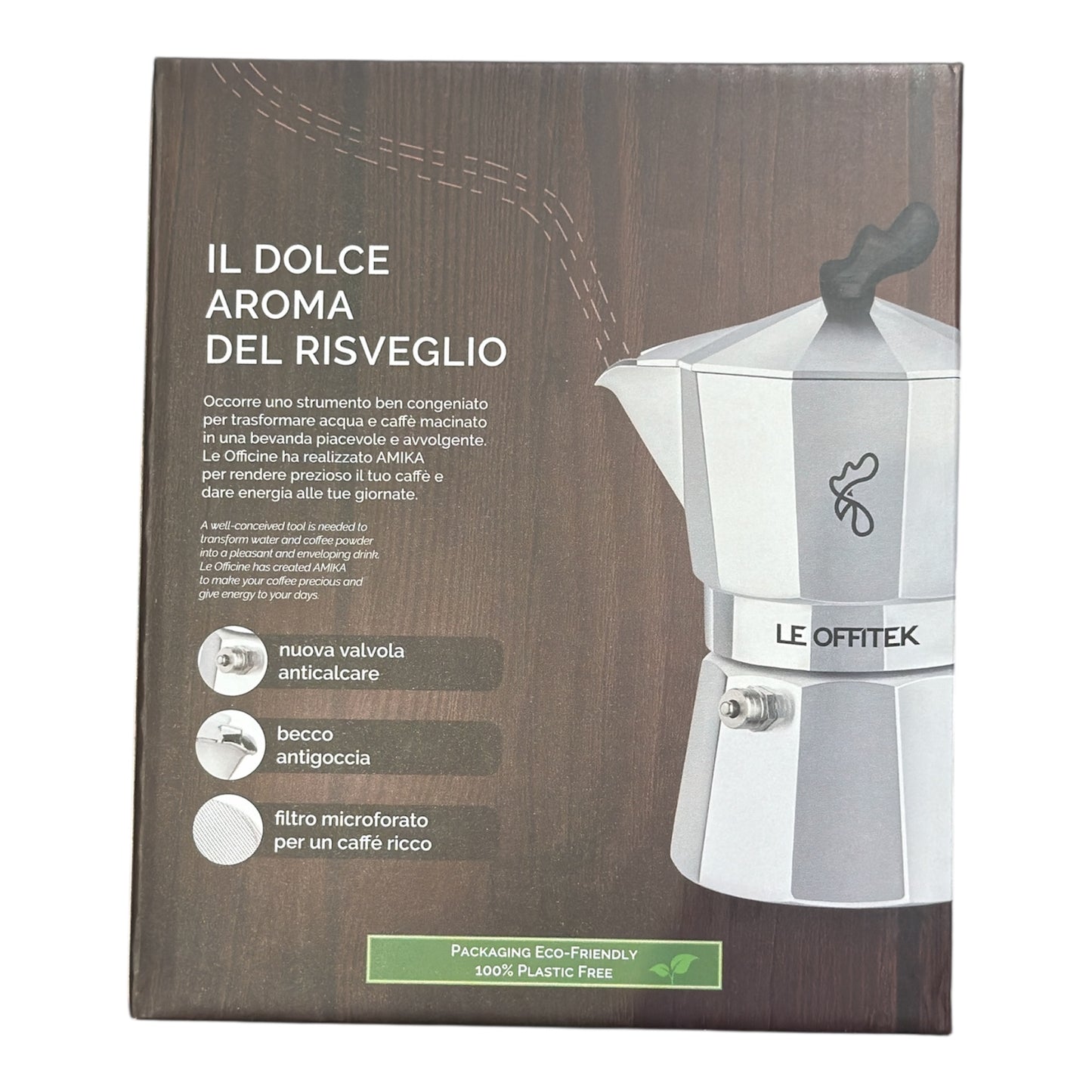 Amika - 3 Cup Aluminum Coffee Pot