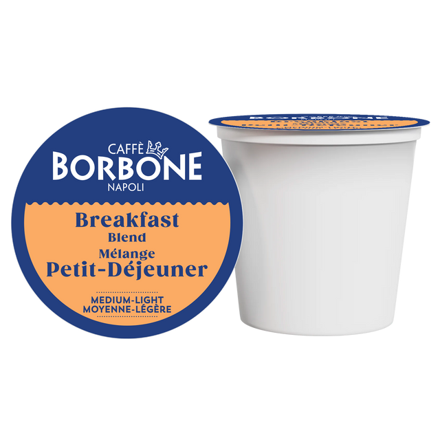 Caffe Borbone - 100% Arabica Breakfast Blend K-Cups - Medium - Light Roast - 100g