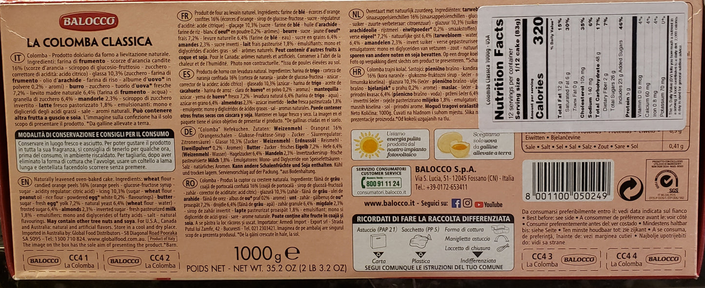 Balocco - La Colomba Classica - 1000g
