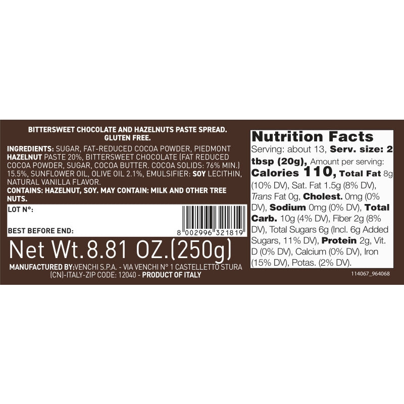 Venchi - Dark Suprema - 250g (8.81 oz)