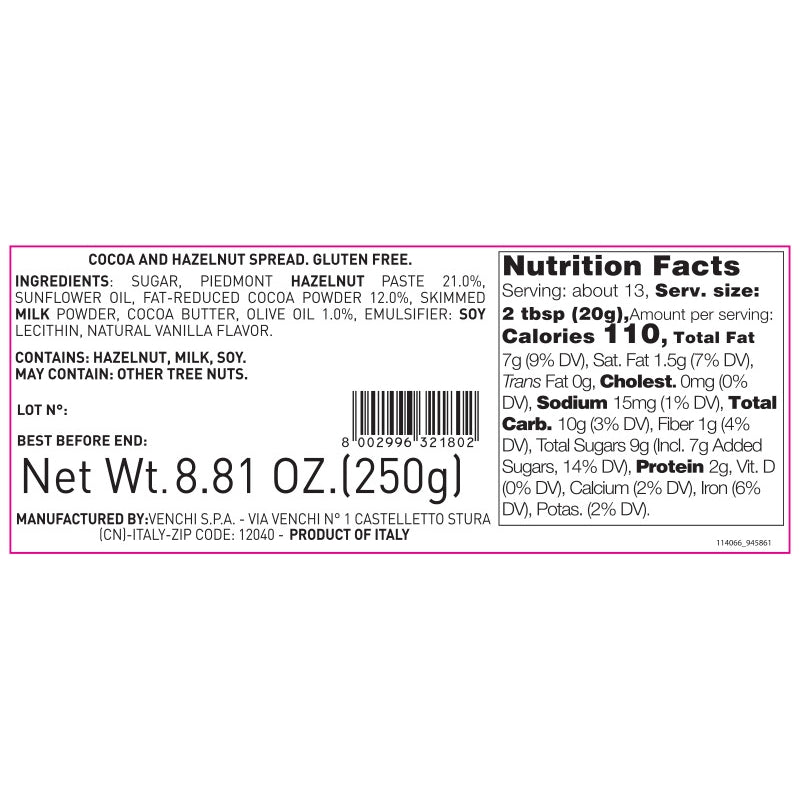 Venchi - Suprema Nocciola - 250g (8.81 oz)