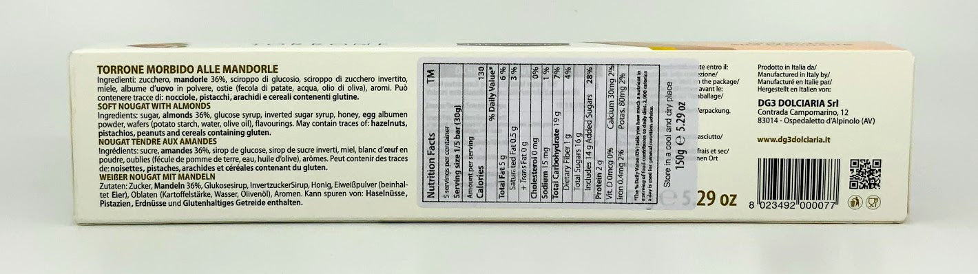 Di Gennaro - Torrone Tenero Mandorla - 150g (5.29 oz)
