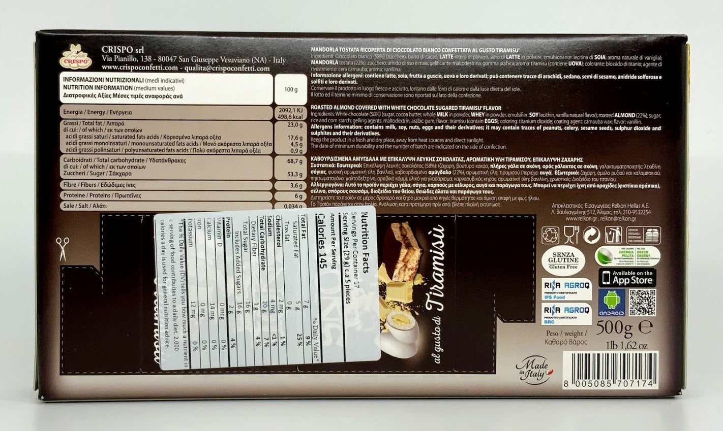 Confetti Crispo - Tiramisu Snob - 500g