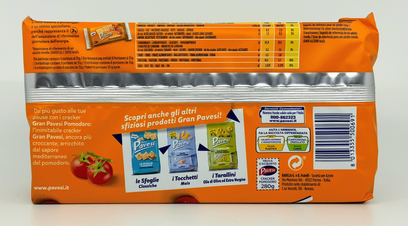 Gran Pavesi - Tomato Crackers - 280g