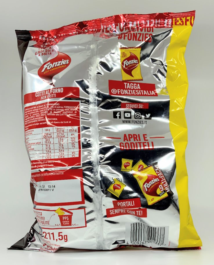 Fonzies - Cheese Corn Snack - Pack of 9 Bag (.26g Each) - 211.5g