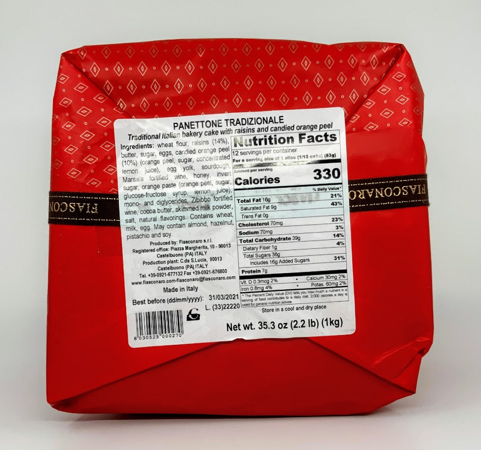 Fiasconaro - Panettone Tradizionale - 1000g (2.2 lbs)
