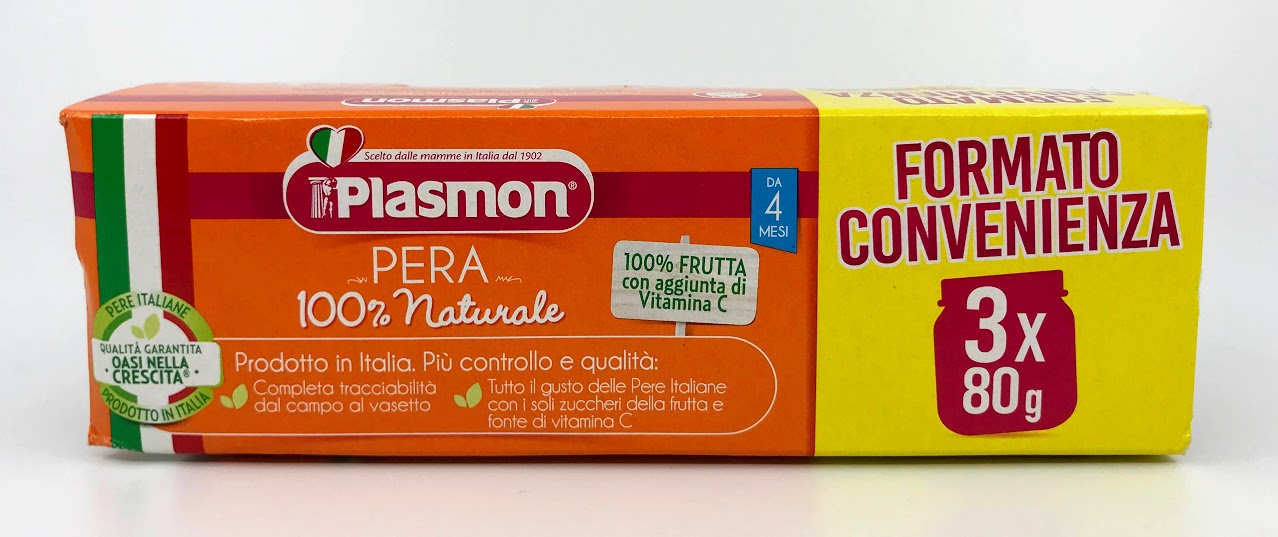 Plasmon - Baby Food Fruit Pera - 240g (3x80g)