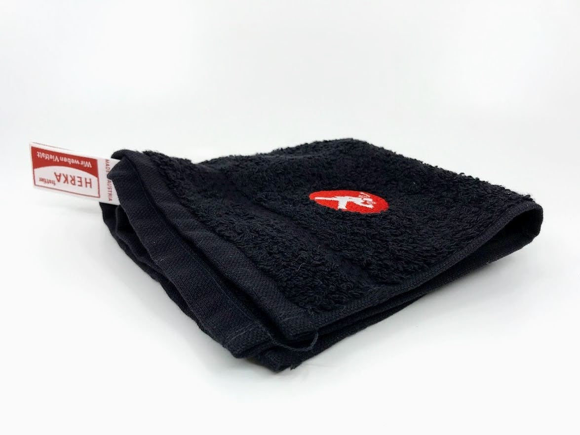 Olympia Black Towel with logo - 500070