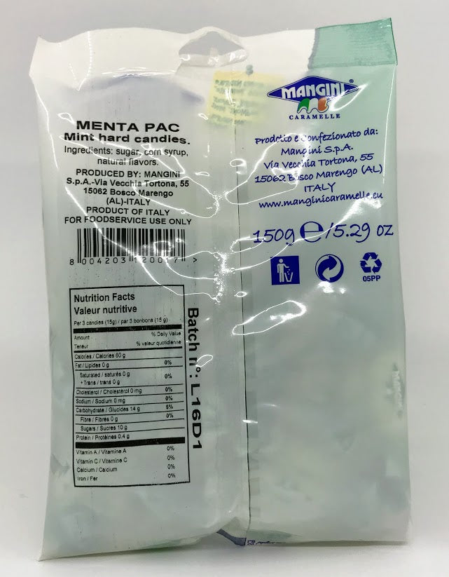 Mangini - Candies Menta 150g (5.29 oz)
