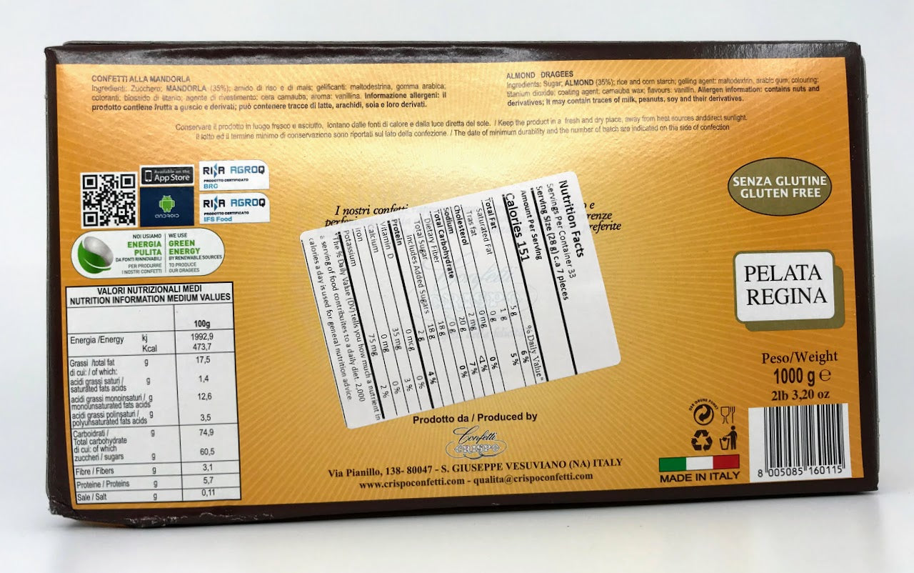 Confetti Crispo - Confetti Almond Pelata - 2.2lbs (1 kg)