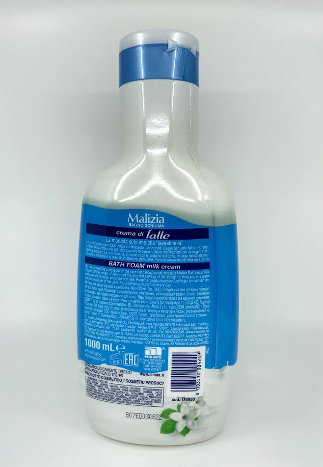 Malizia - Bagno Schiuma - Crema di Latte - 1000ml