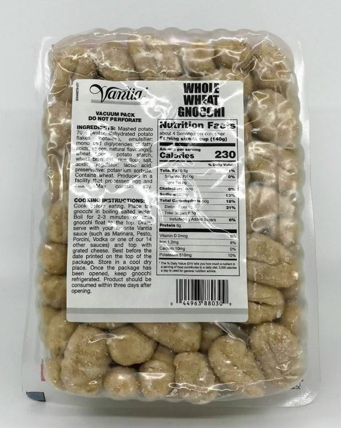 Vantia - Gnocchi with Potato - Whole Wheat - 500g (1.1lb)