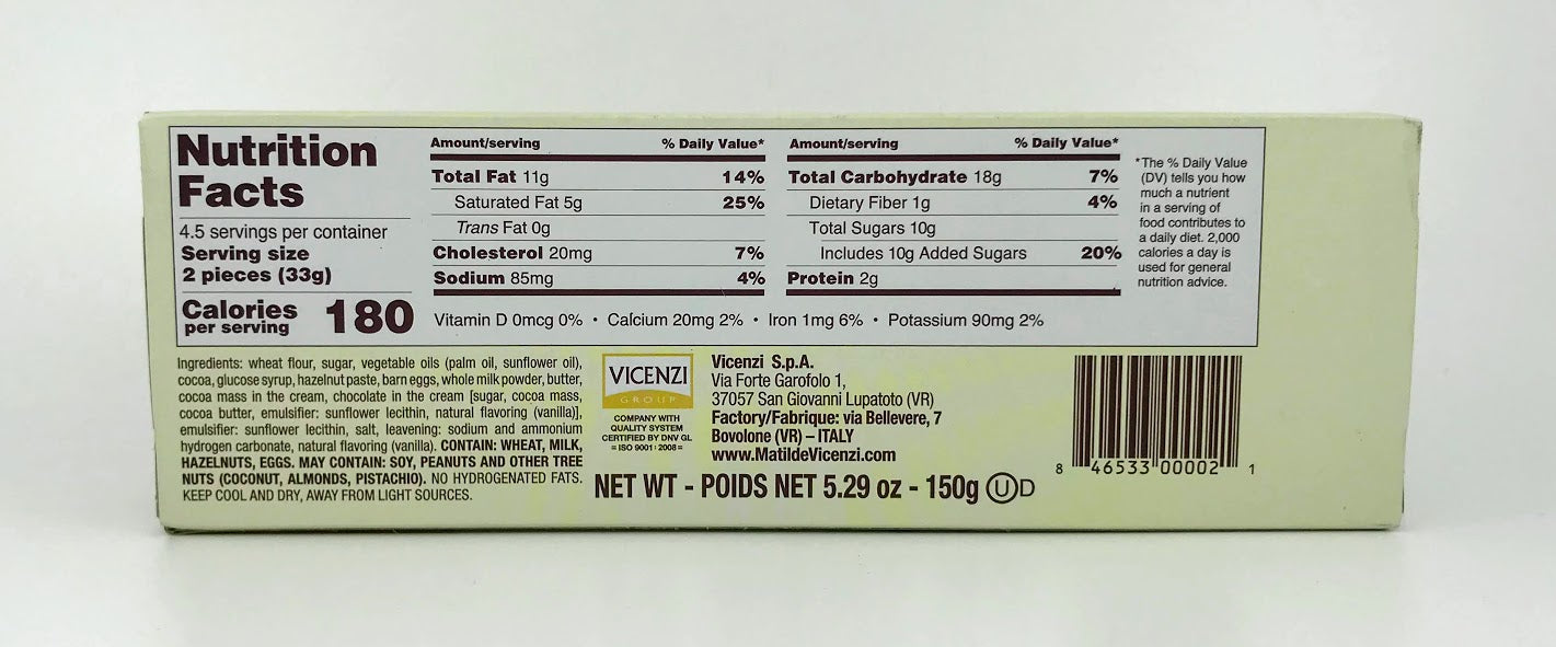 Vicenzi - Grisbi Double Chocolate - 150g (5.29oz )