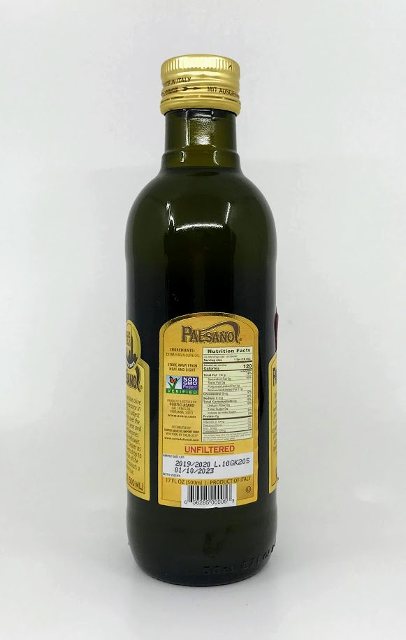Paesano Extra Virgin Olive Oil 500ml (17 oz) Cerini Coffee & Gifts