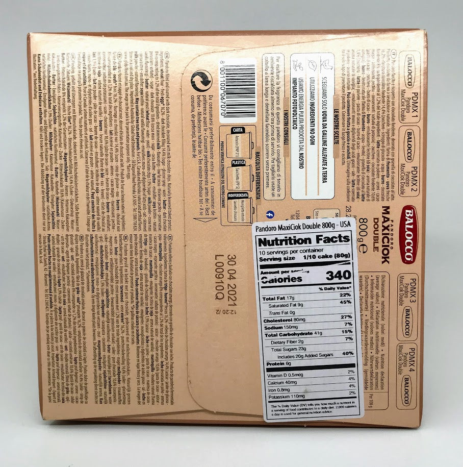 Balocco - Maxichock Pandoro - 800g