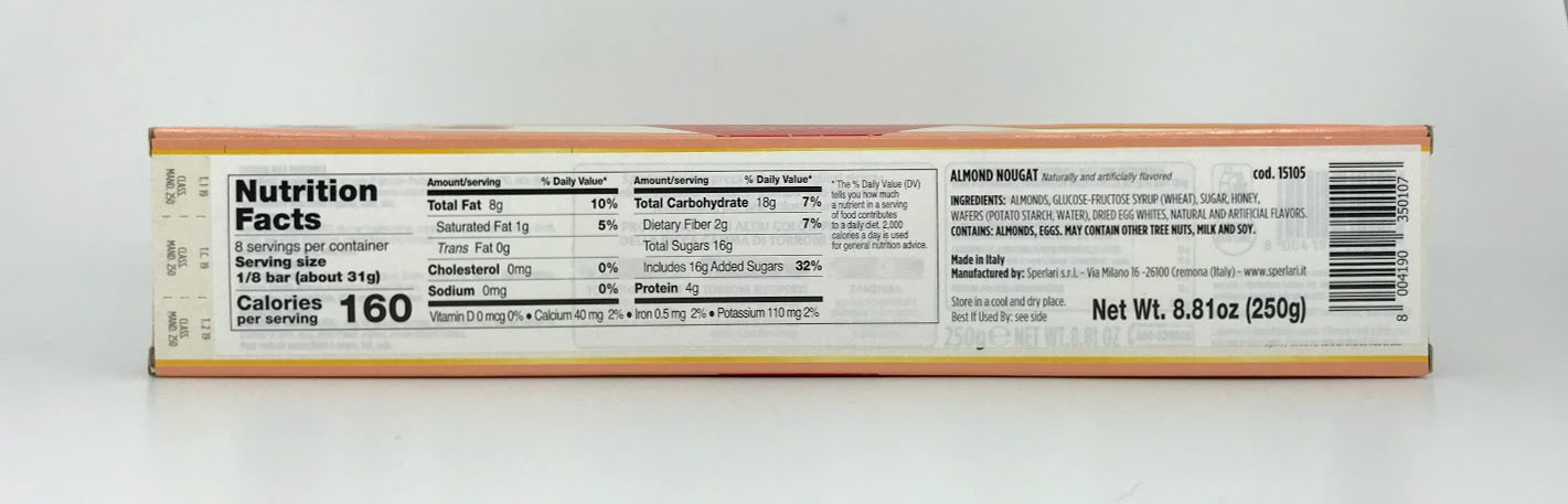 Sperlari - Torrone Classico Mandorla - 250g (8.81 oz)