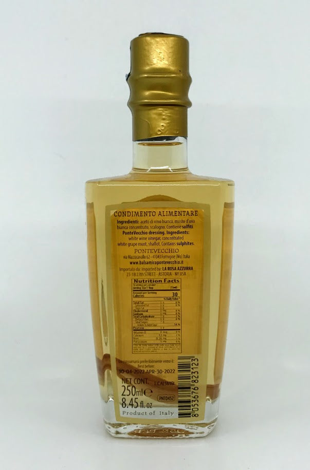 PonteVecchio - White Balsamic - Allo Scalogno - 250ml (8.45 fl. oz)