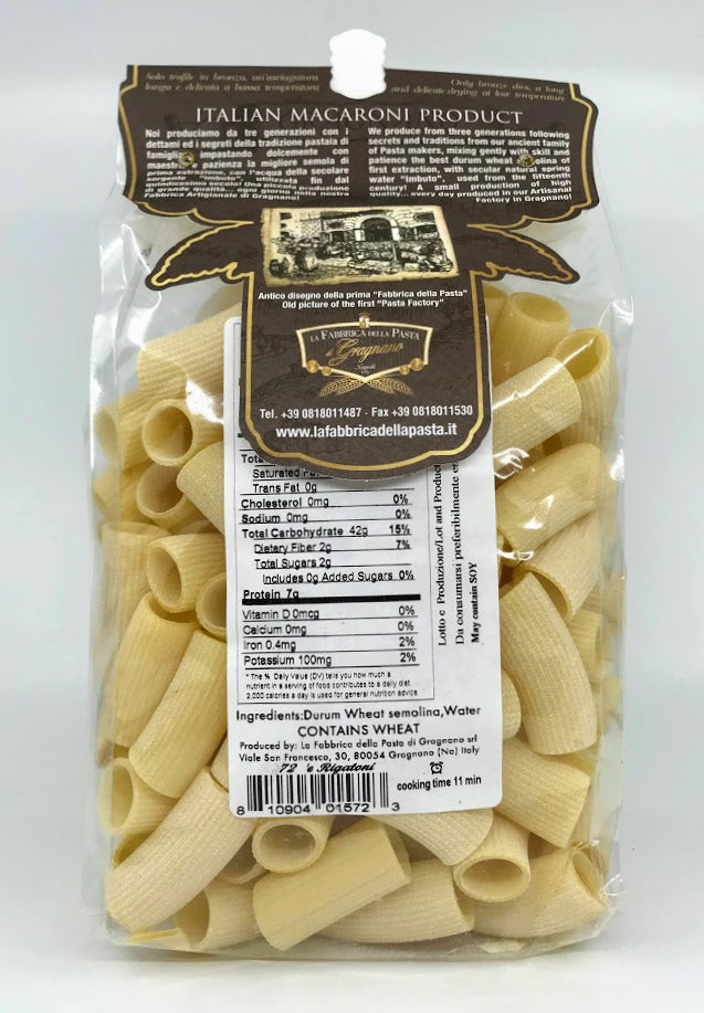La Fabbrica Della Pasta Di Gragnano - e' Rigatoni - 500g (17.6oz)