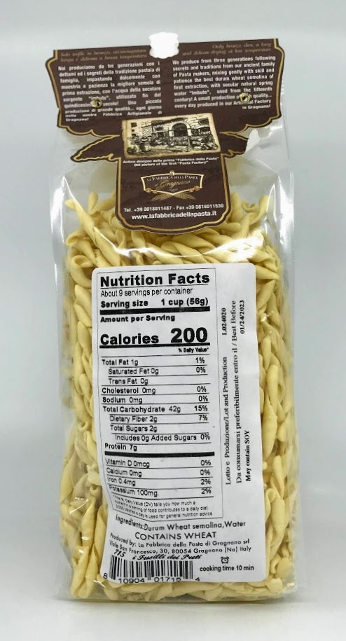 La Pasta Della Fabbrica Di Gragnano - Fusilli Dei Preti - 500g (17.6oz)