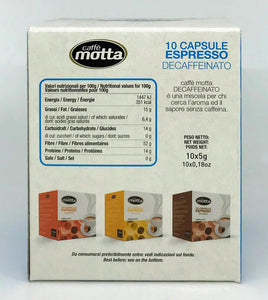 Caffe Motta - Espresso Decaf Nespresso Capsules (10 Capsules)