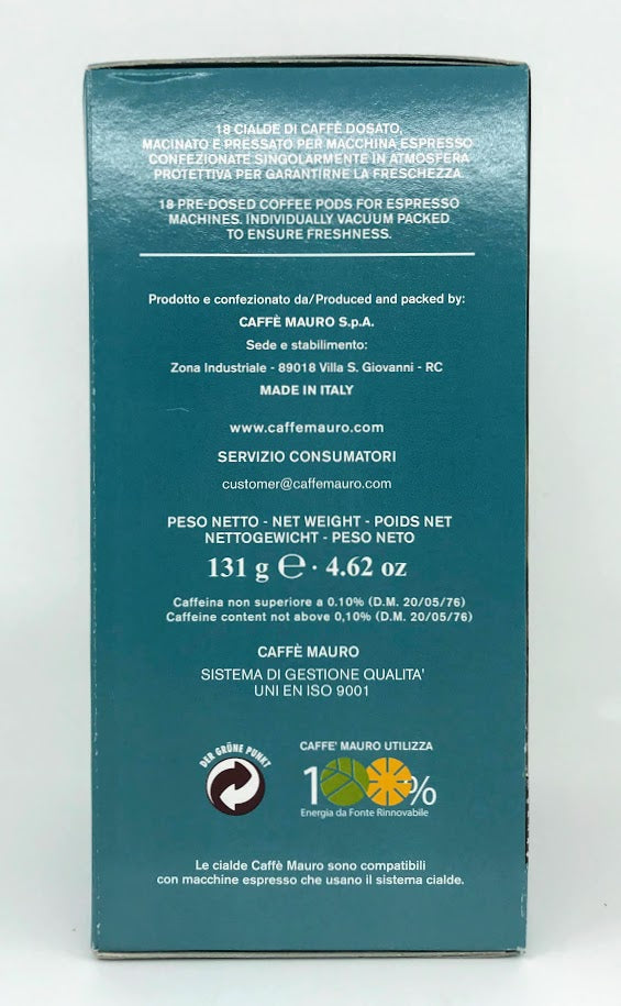 Mauro - Decaffeinato E.S.E. Pods - 18 ct