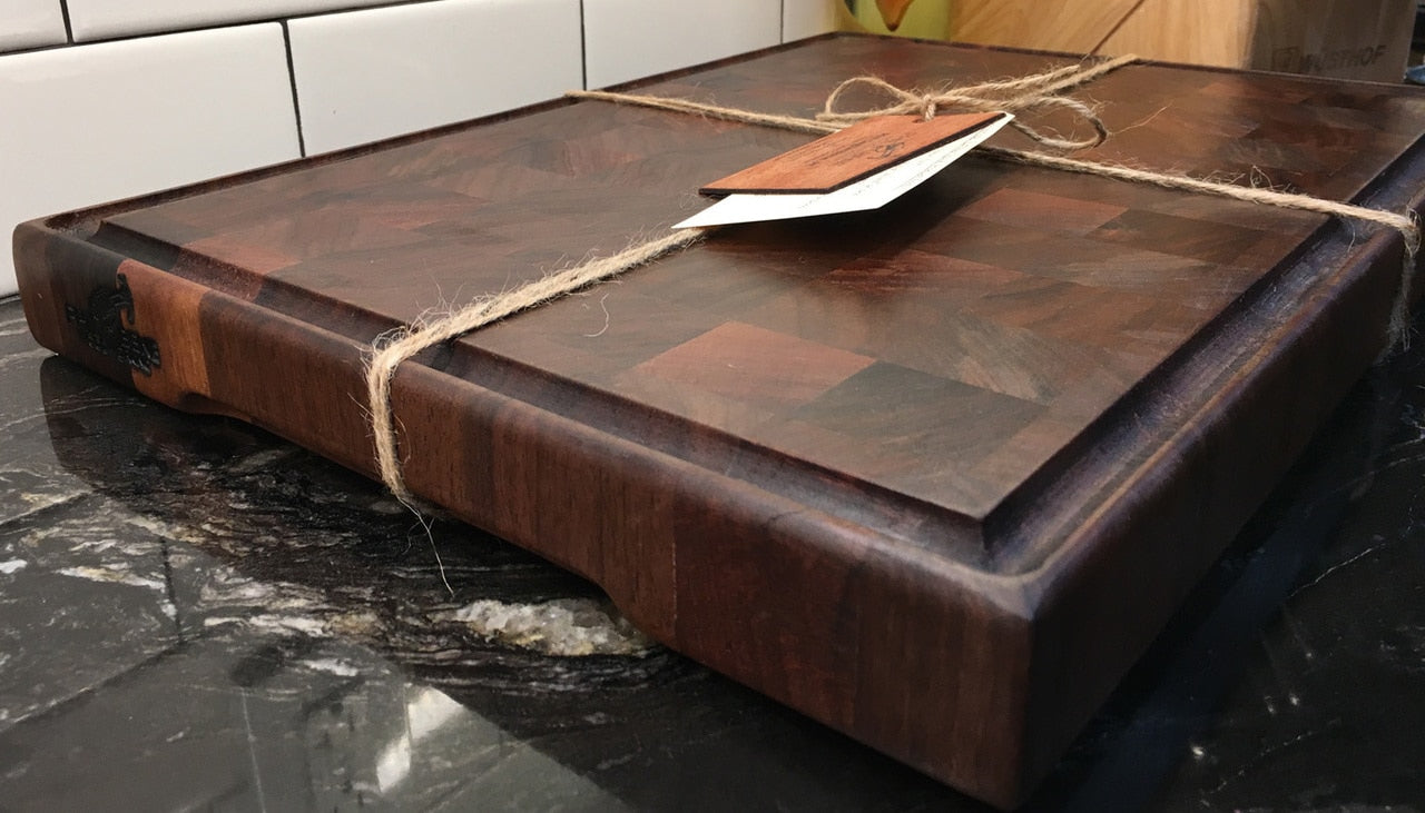 Handmade Walnut End Grain Butcher Block (12" x 12" x 1.5") by Phil Bene