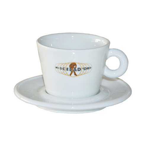 Miscela D'Oro - Cappuccino Ceramic Caps & Saucer - 6oz