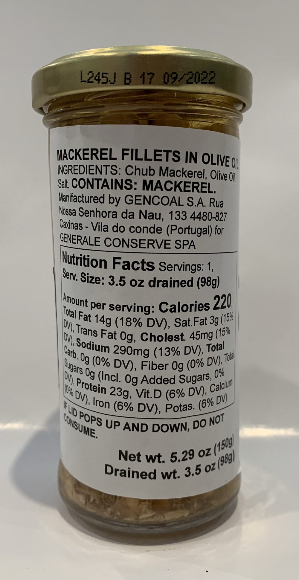 AS do MAR - Filetti Di Sgombro - 150g (5.29 oz)