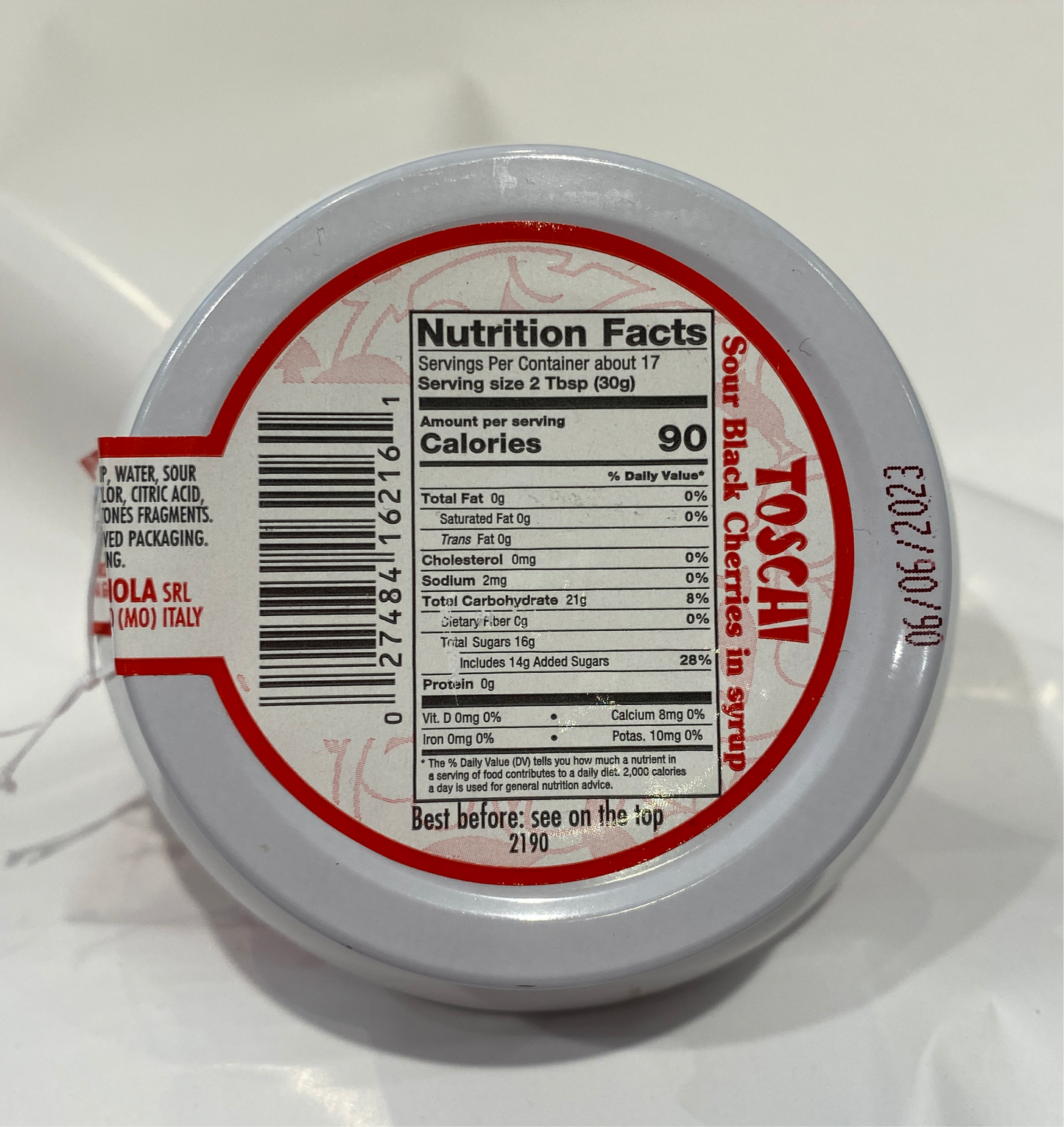 Toschi - Black Cherries In Syrup - 510g (17.9 oz)