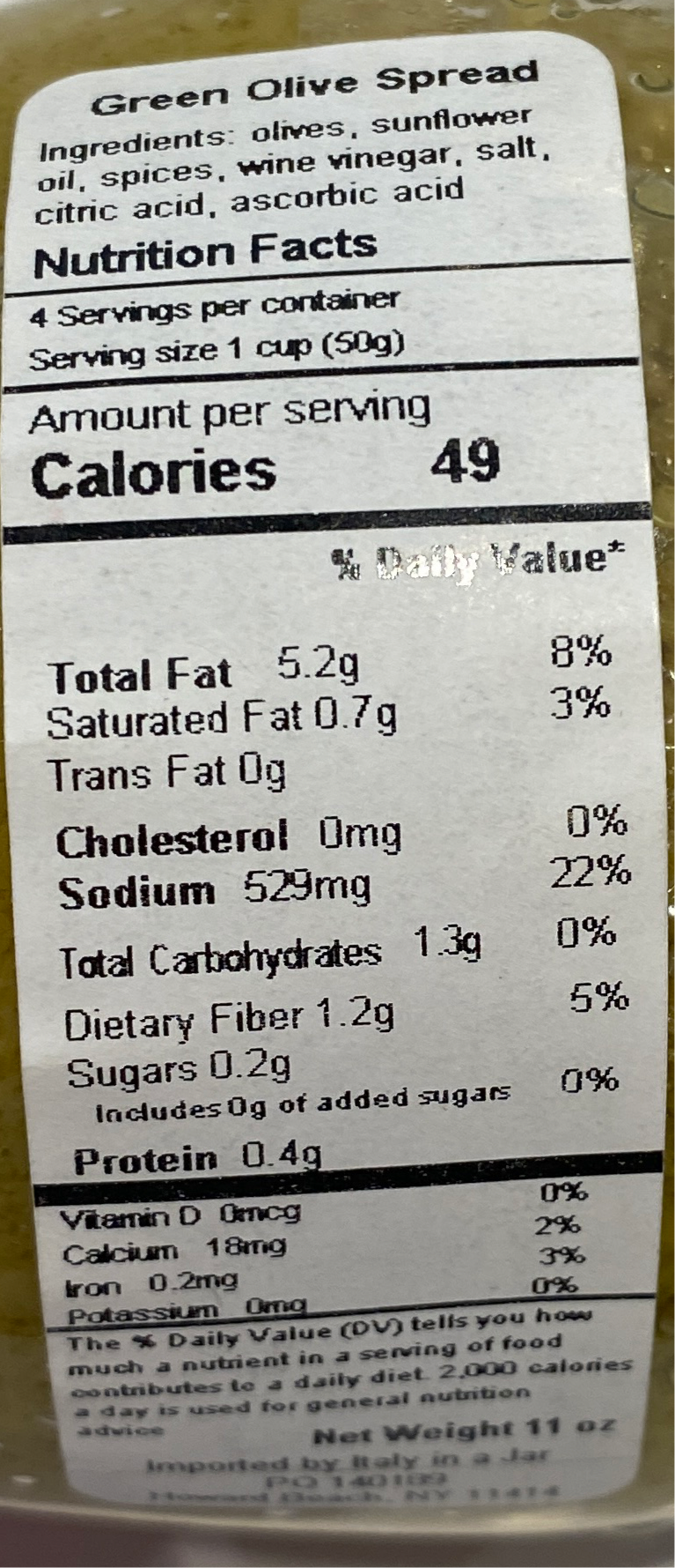 Natura E Bonta` - Pate` Di Olive Verdi - 10.40 oz