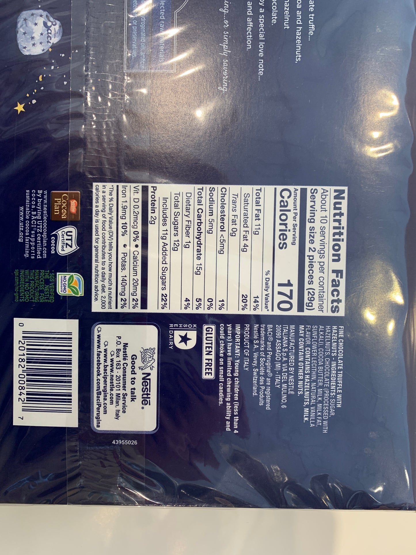 Baci Perugina - 21pcs - 300g (10.5 oz) - Original Dark