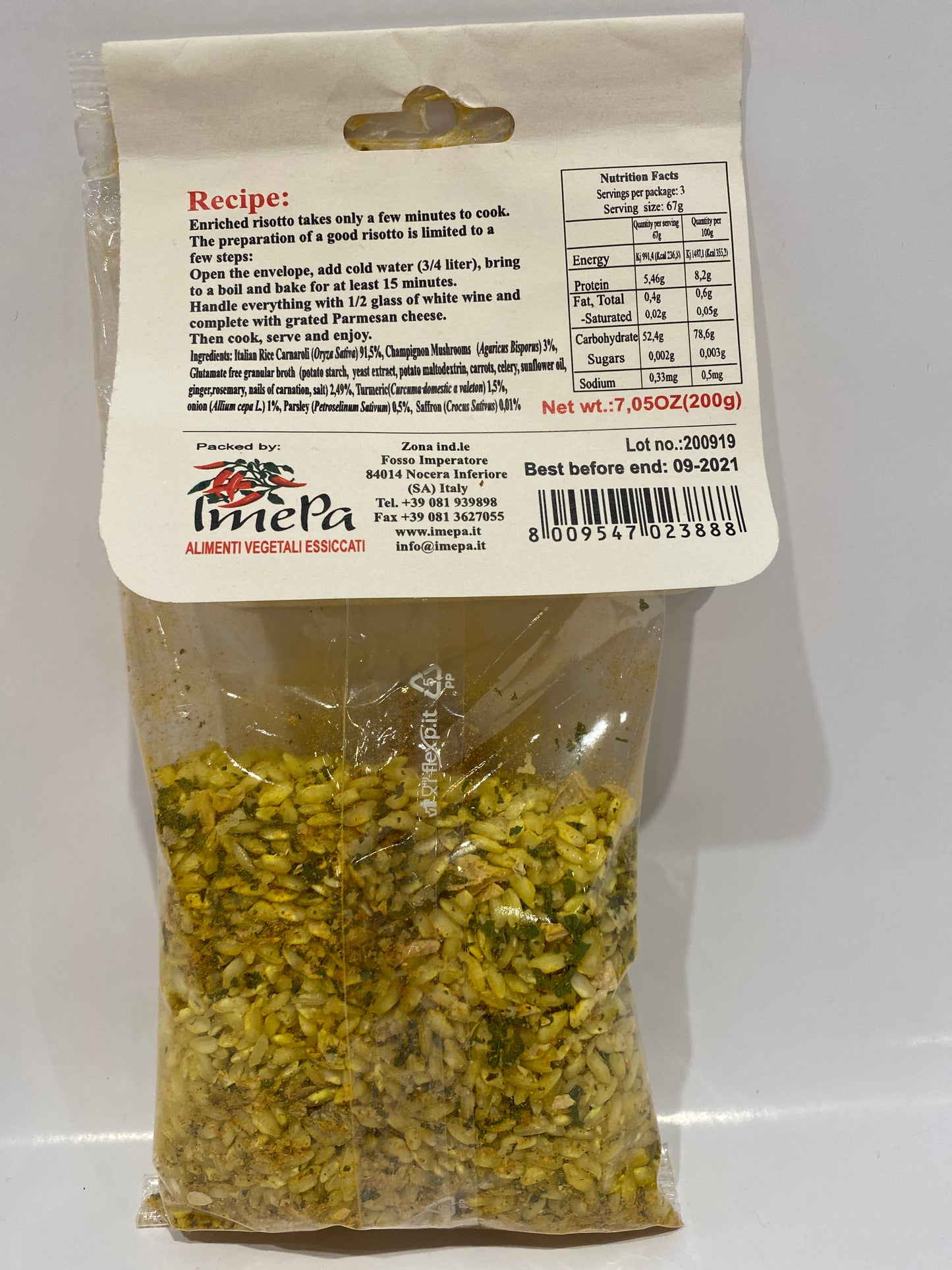 Marinella - Risotto with Saffron - 7.05 oz