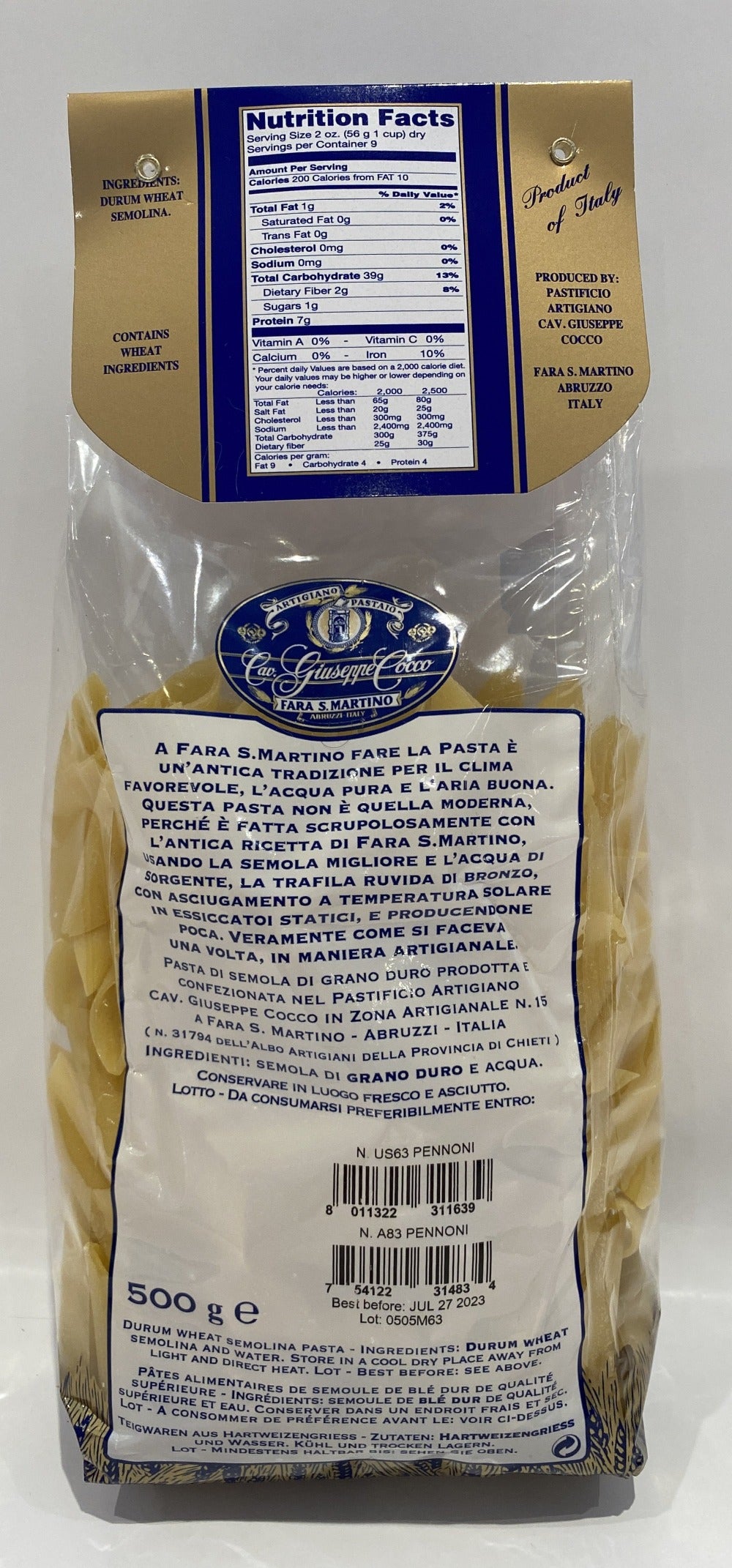 Giuseppe Cocco - Pennoni - 500g 917.6 oz)