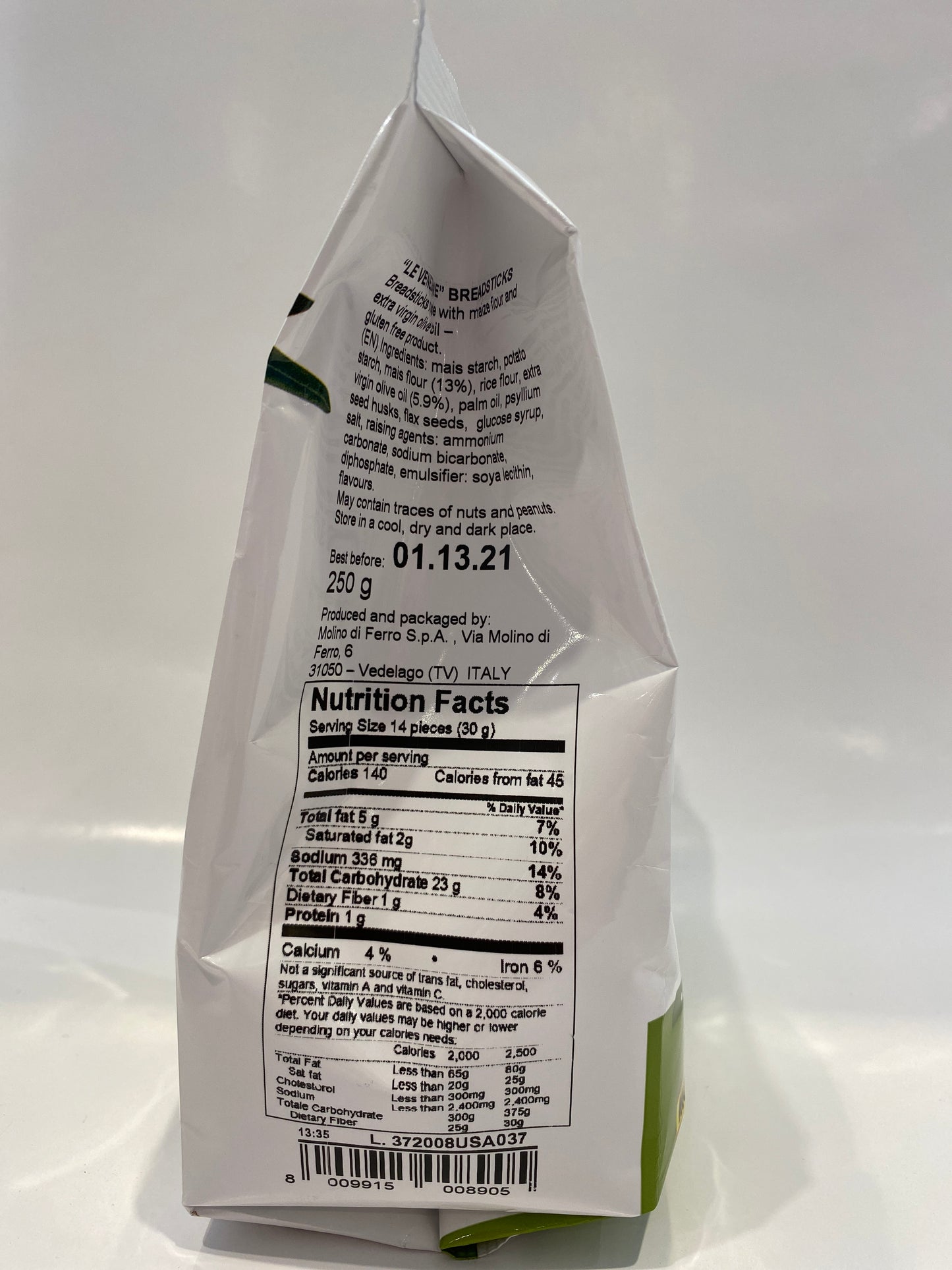 Le Veneziane - Mini Grissini con Olio Extra Vergine Di Oliva - 8.8 oz