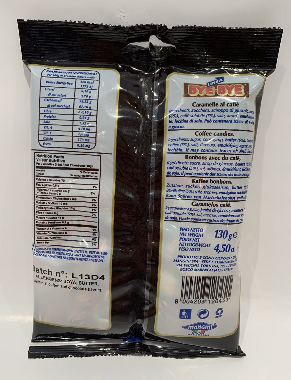 Mangini - Candies Bye Bye Coffee 130g (4.5 oz)