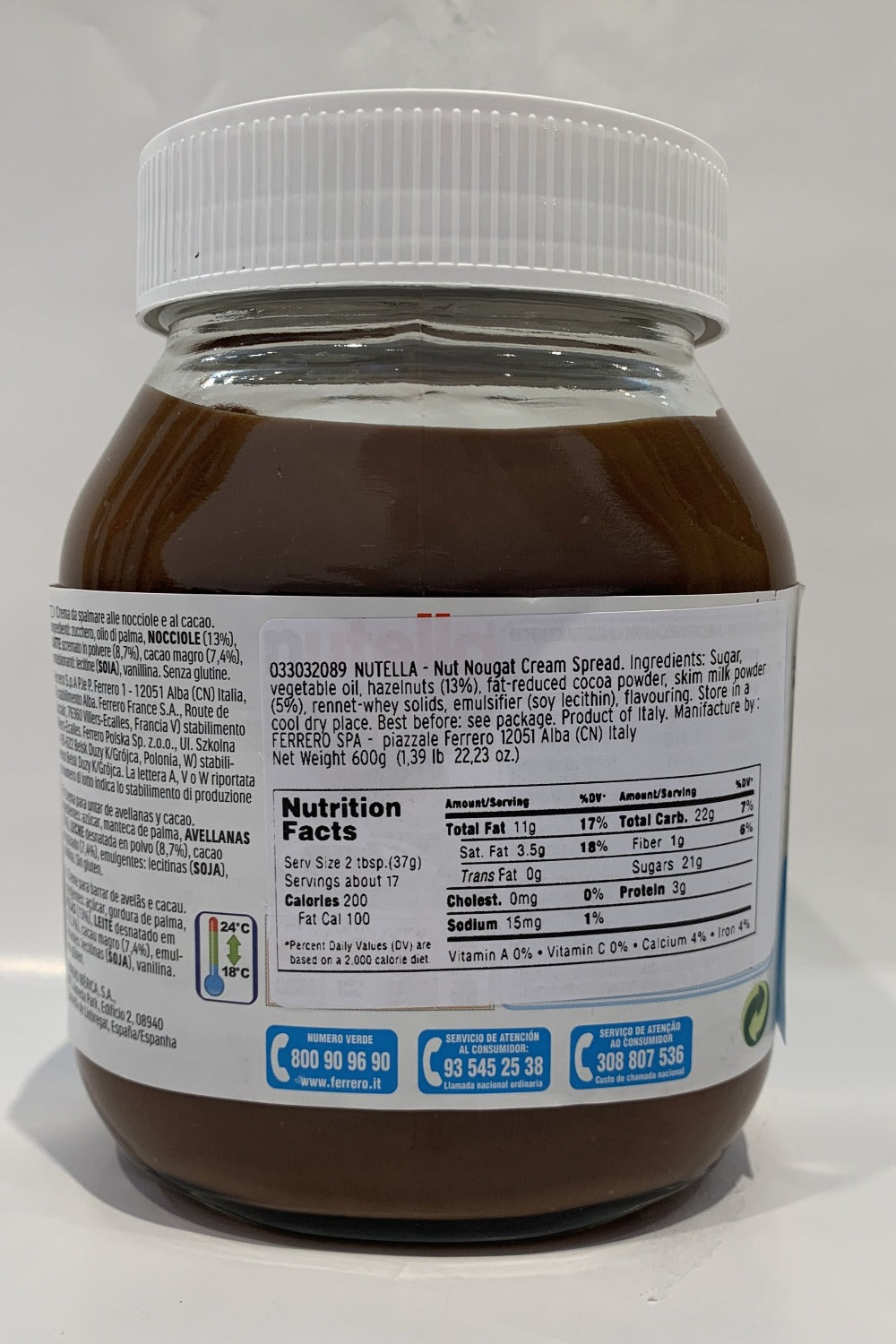 Nutella - Hazelnut Spread - 600g