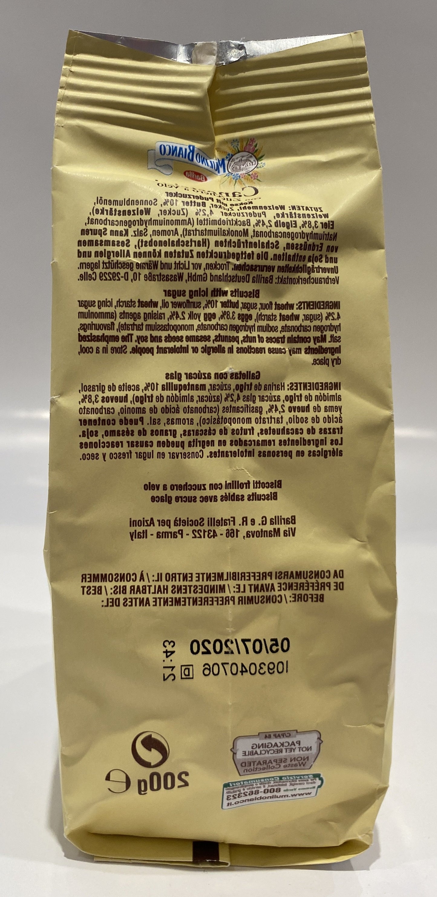 Mulino Bianco - Canestrini Zucchero a Velo - 200g (7.05 oz)