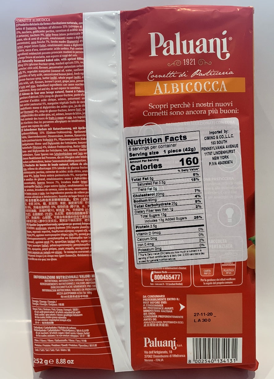 Paluani - Croissant Albicocca - 252g (8.88)