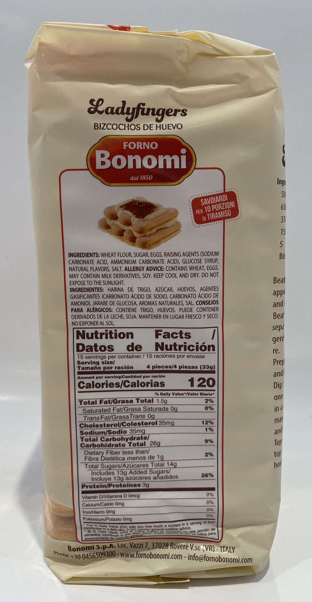 Bonomi - Savoiardi - Ladyfingers - 500g (17.6 oz)