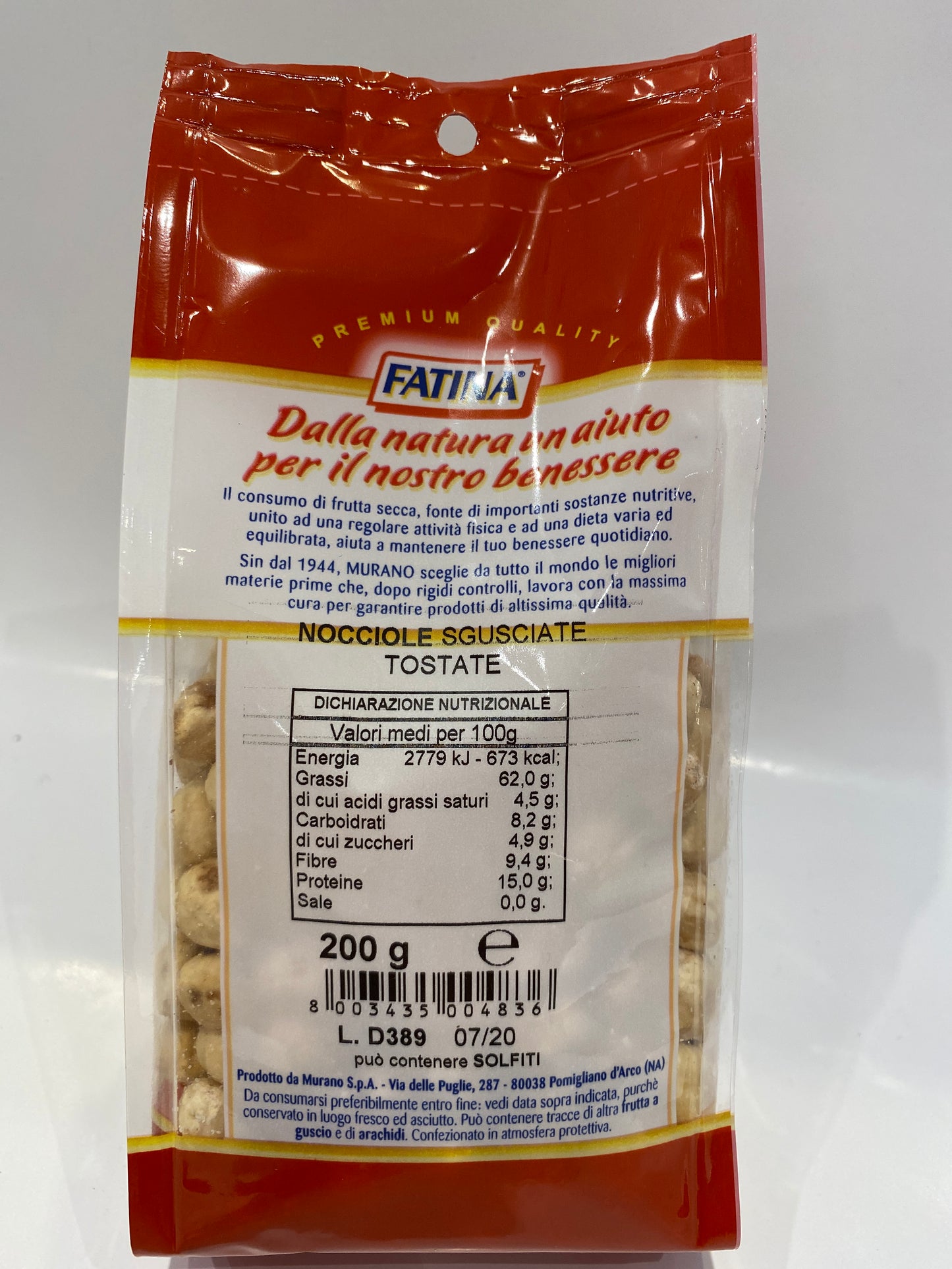 Fatina -Nocciole - Frutta Secca Tostata - 200 g