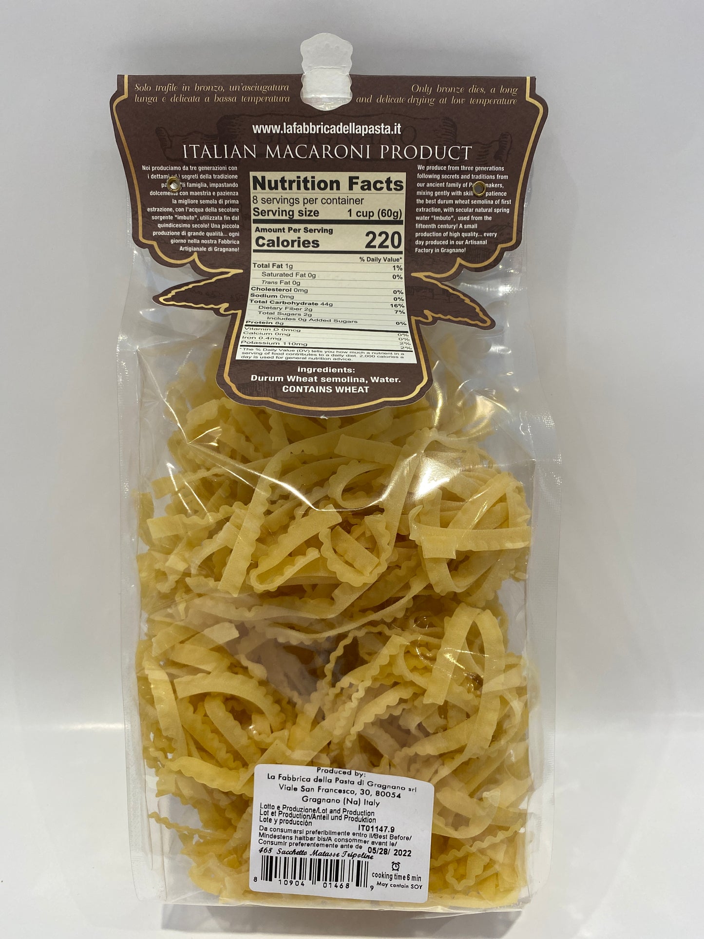 La Fabbrica Della Pasta Di Gragnano - Tripoline - 500g (17.06 oz)