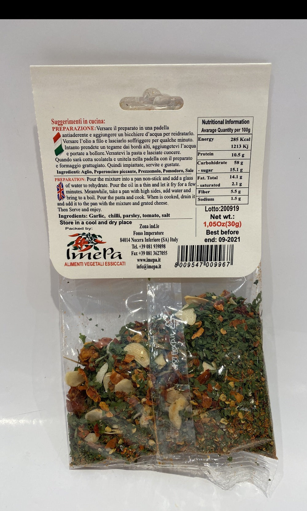 Marinella - Spaghettata Aglio Olio e Peperoncino - 1.05 oz