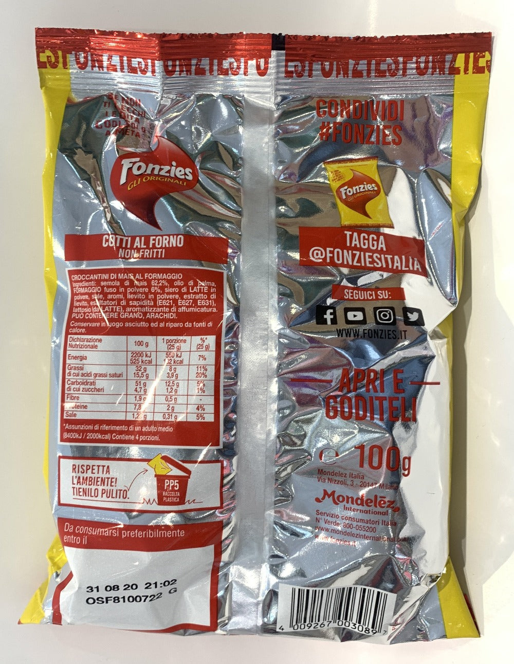 Fonzies - Cheese Corn Snack - 100g