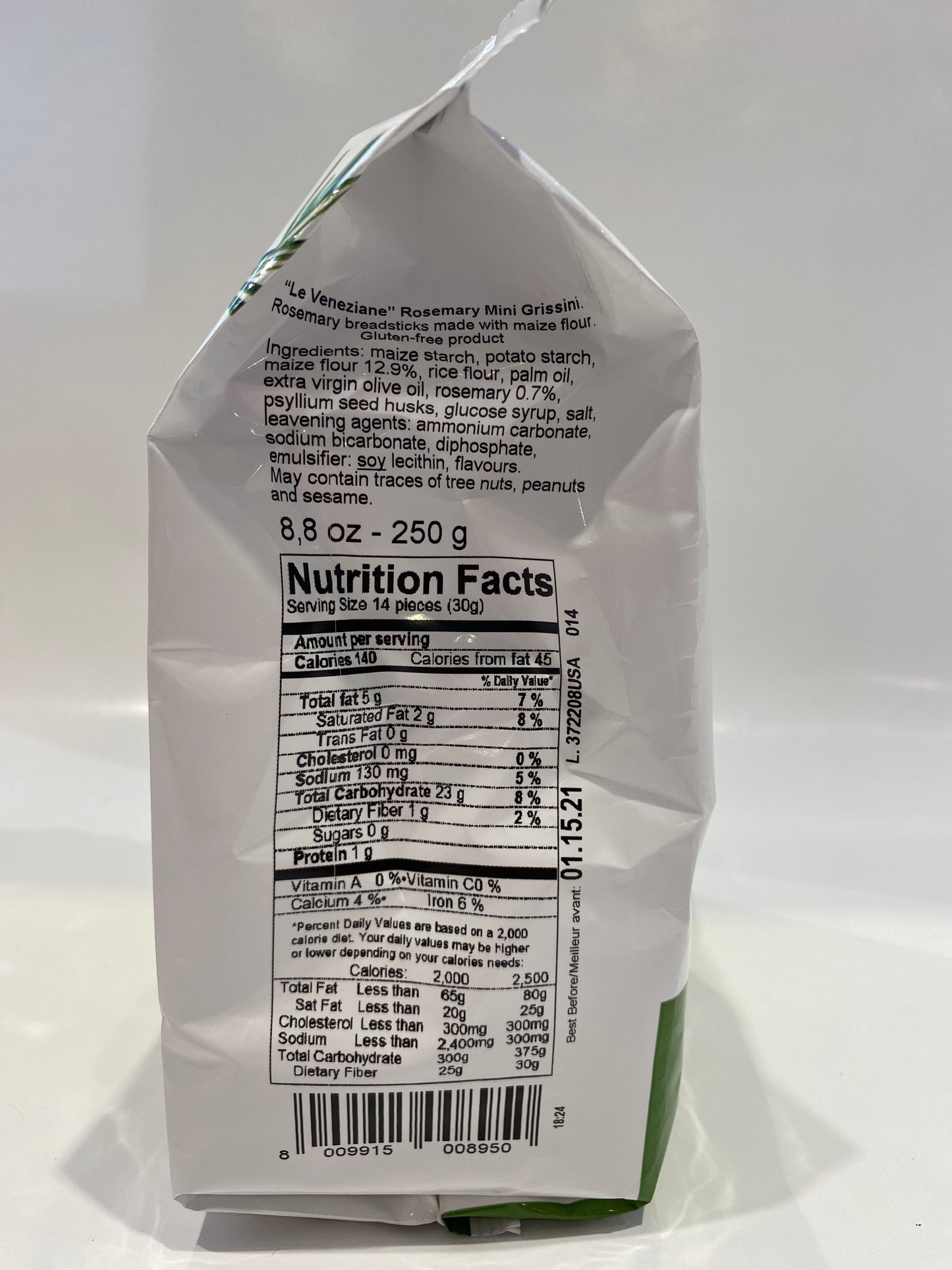 Le Veneziane - Grissini Con Rosemary - 8.8 oz