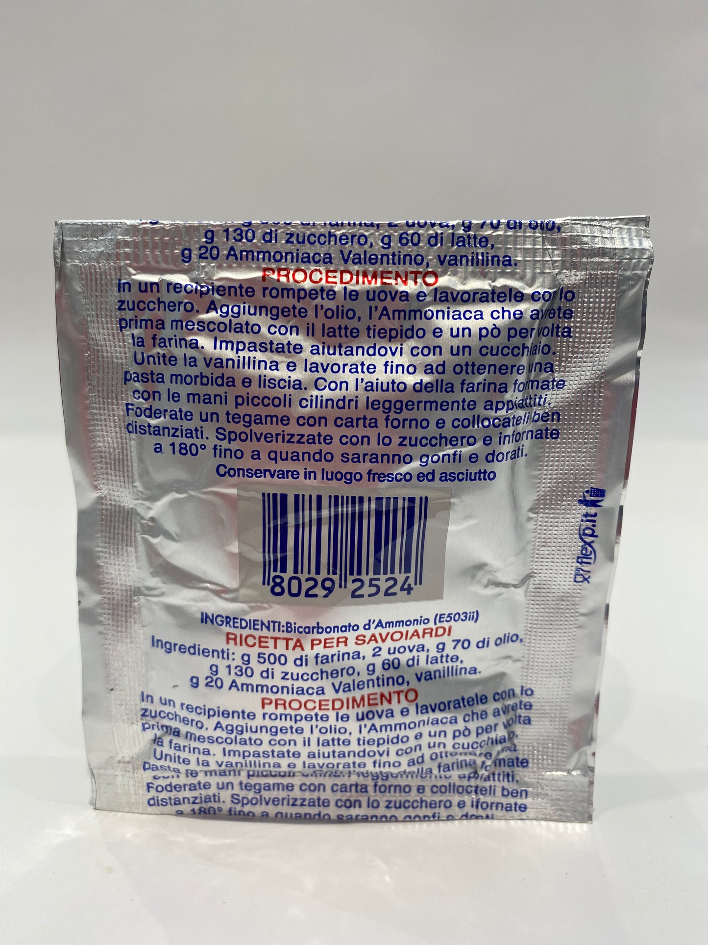 F. Valentino - Ammoniaca Lievito Per Dolci - 20g