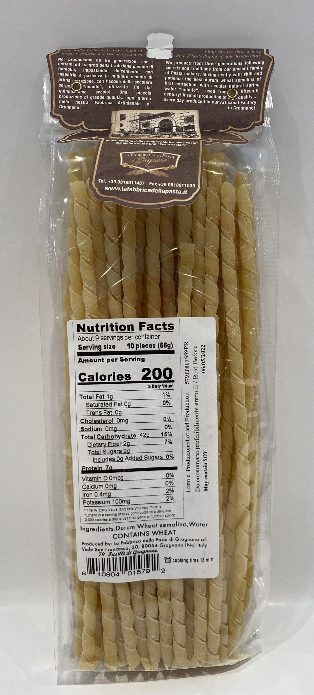 La Fabbrica Della Pasta Di Gragnano - Fusilli Di Gragnano - 17.6 oz