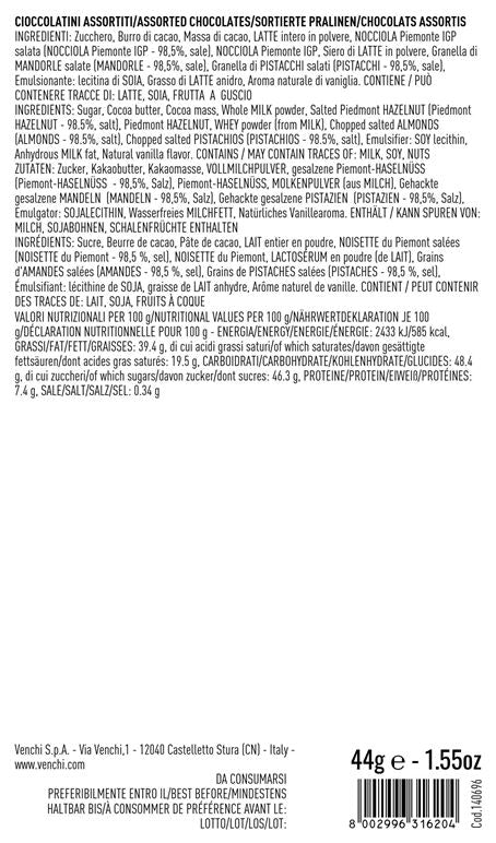 Venchi - Assorted Chocolate Mini Eggs Gift Tin - 44g