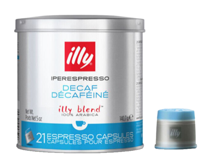 illy iperEspresso Capsules - Decaf Capsule - 21 Capsules (Blue)