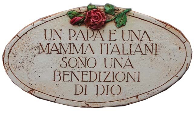 Una mamma Italiana (Round) - Wall Plaque